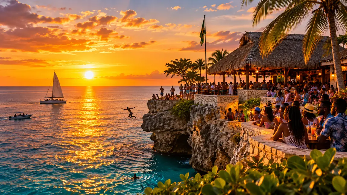 Rick's Cafe sunset in Negril